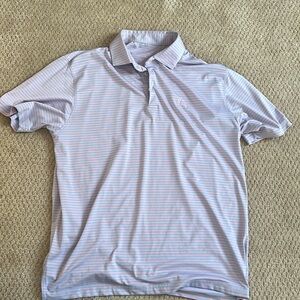 Rhoback men’s short sleeve performance polo - the birdie stripe